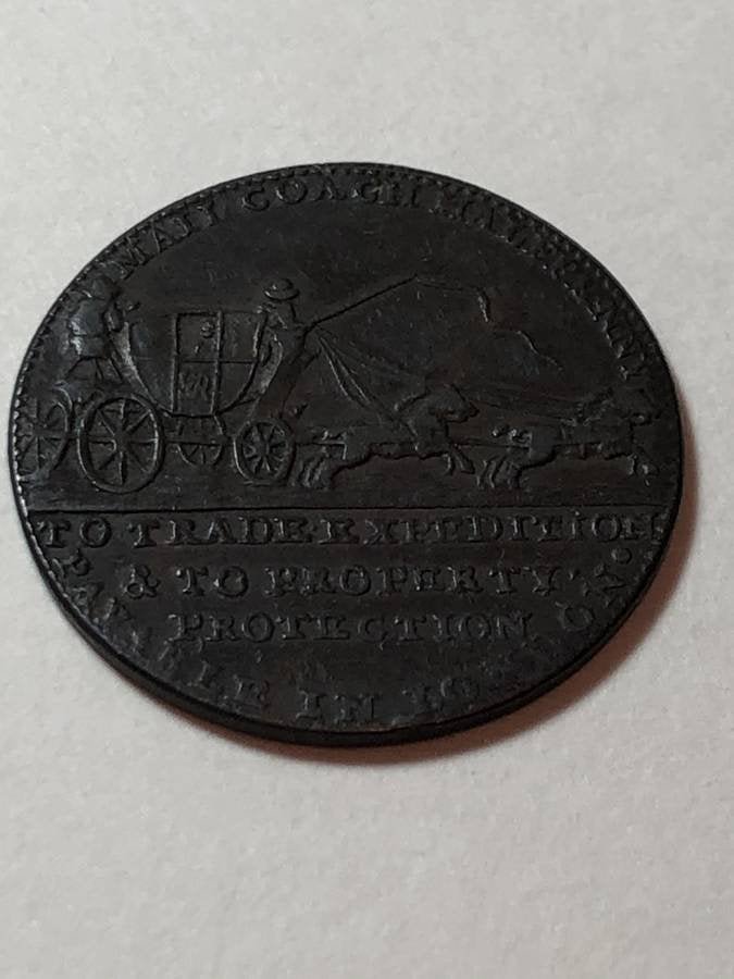 1797 Middlesex J.Palmer Mail Coach Half Penny Copper... (1 of 2)