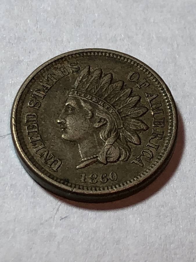 1860 POINTED BUST EF-40 CONDITION INDIAN CENT AS PICT'D (1 of 2)