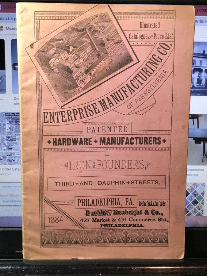 Rare Enterprise Manufacturing Co 1884 Booklet Catalog.. (1 of 8)