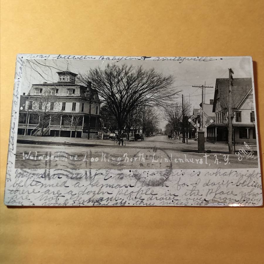 Welwood Ave North Lindenurst, NY 1907 Postcard... (1 of 3)