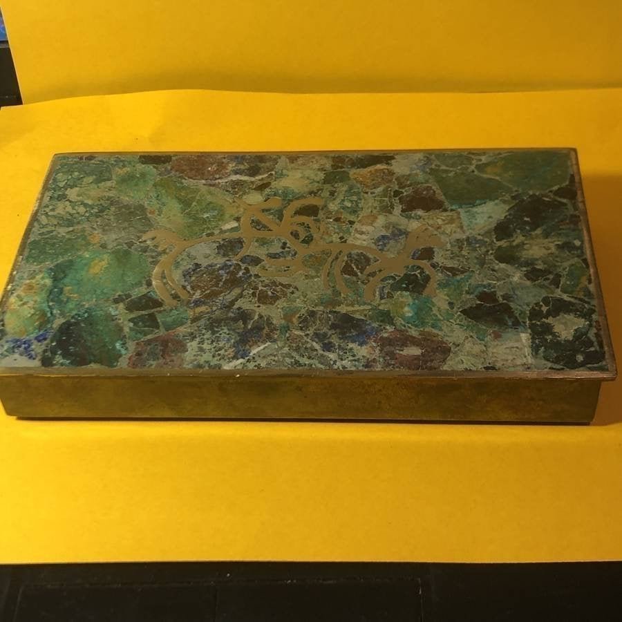 Mid Century Mixed Metals, Rosewood, Malachite, Box.... (1 of 7)