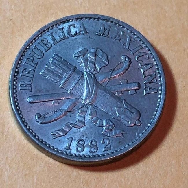 Mexico 1882 AU Condition 5-Centavos Coin Scarce.... (1 of 2)