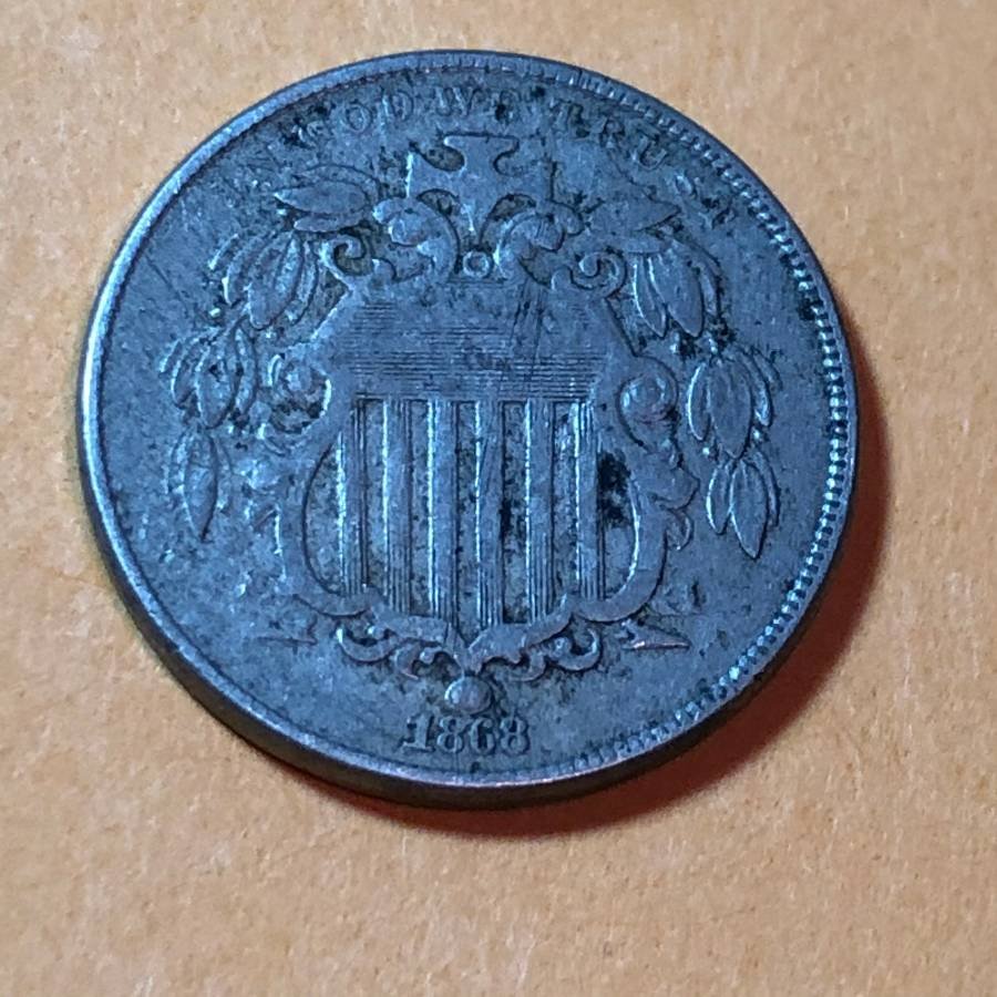 1868 Circulated Shield Nickel as Pictured.... (1 of 2)