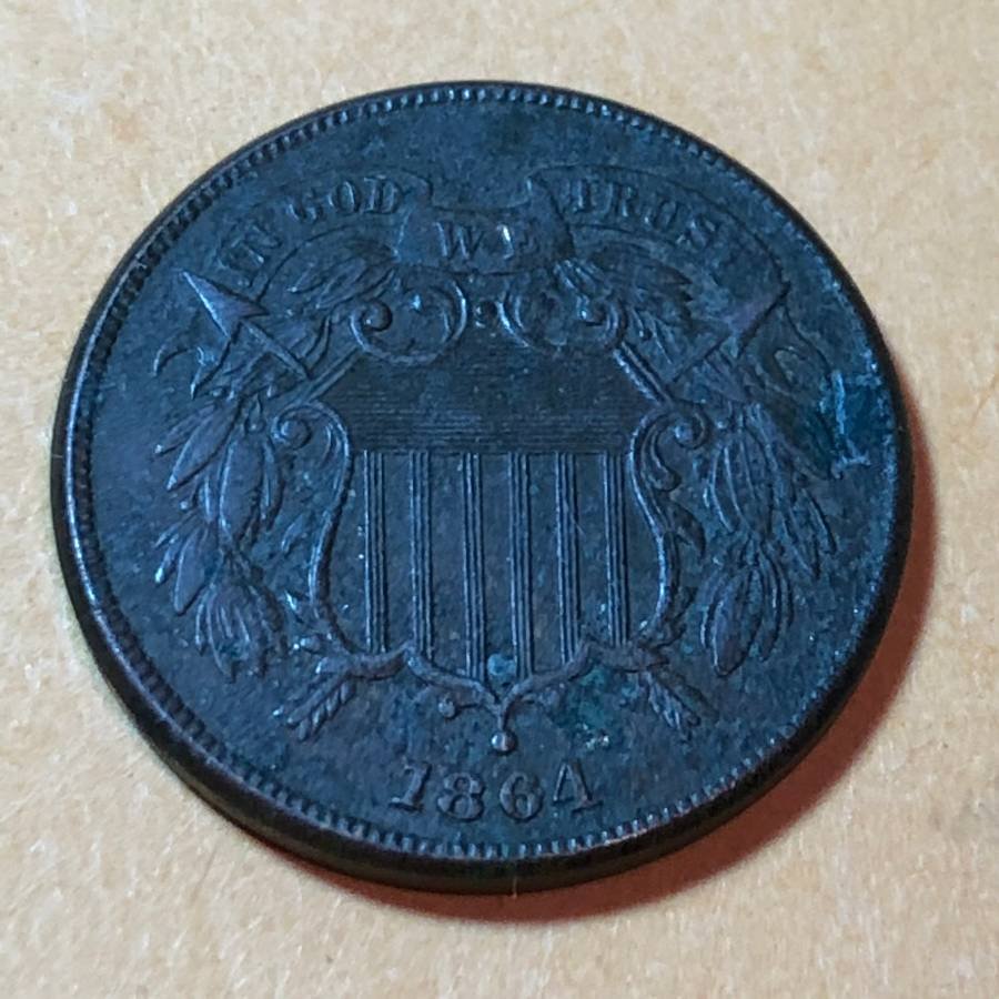 1864 VF/EF Porous Condition 2c Piece as Pictured.... (1 of 2)