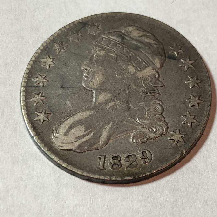 1829 VERY FINE-25 CONDITION CAPPED BUST HALF DOLLAR... (1 of 2)