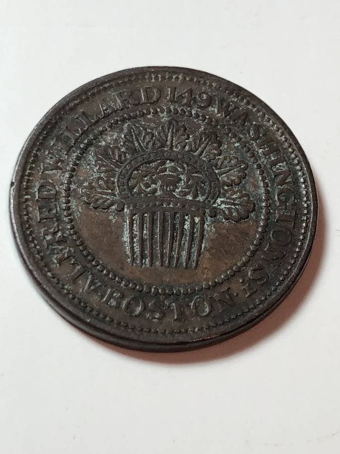 1835 Boston, MA Alfred D. Willard Hard Times Token... (1 of 2)