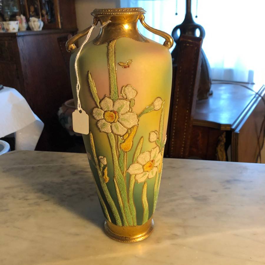 Vintage Scarce Nippon Ornate CORALENE Detailed Vase... (1 of 6)