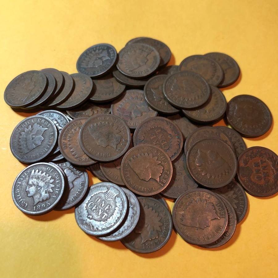 Lot of 50 INDIAN HEAD CENTS All Dated in the 1800's (1 of 6)