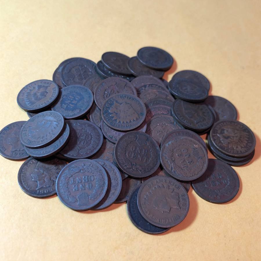 Lot of 50 INDIAN HEAD CENT Mainly in the 1900's (1 of 9)