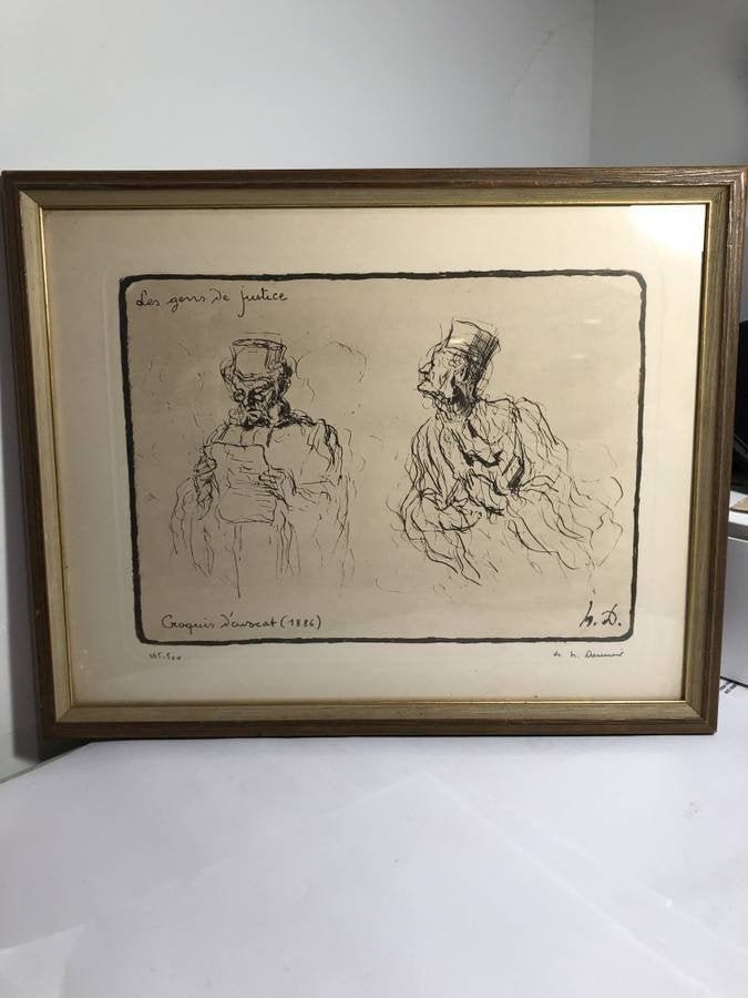 Vintage Honore Daumier Lithograph/Print/Etching Edition (1 of 7)