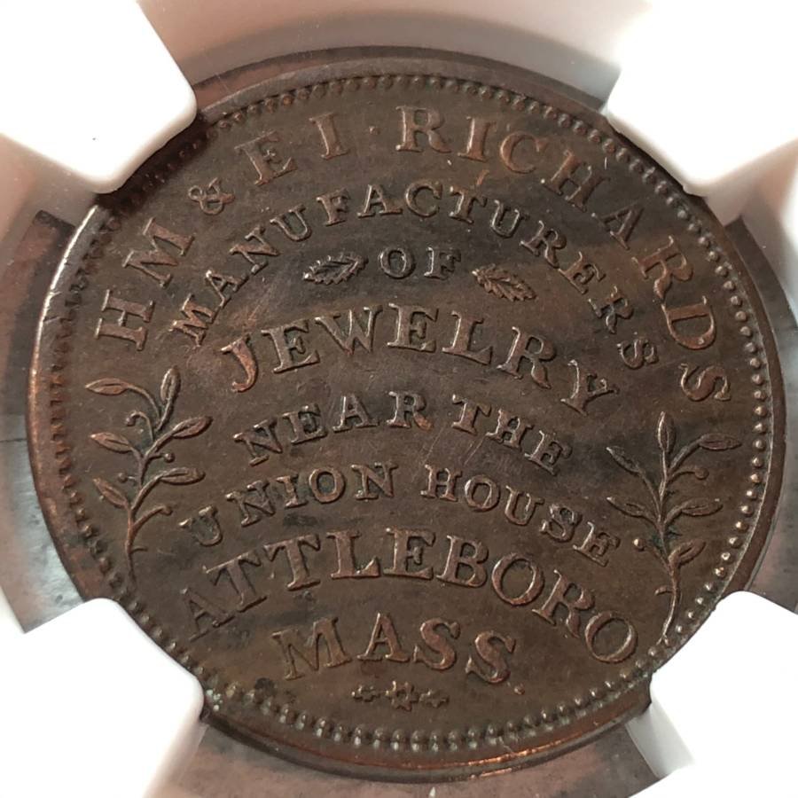 NGC XF45 1834 Hard Times Token HM & EI Richards HHT (1 of 4)