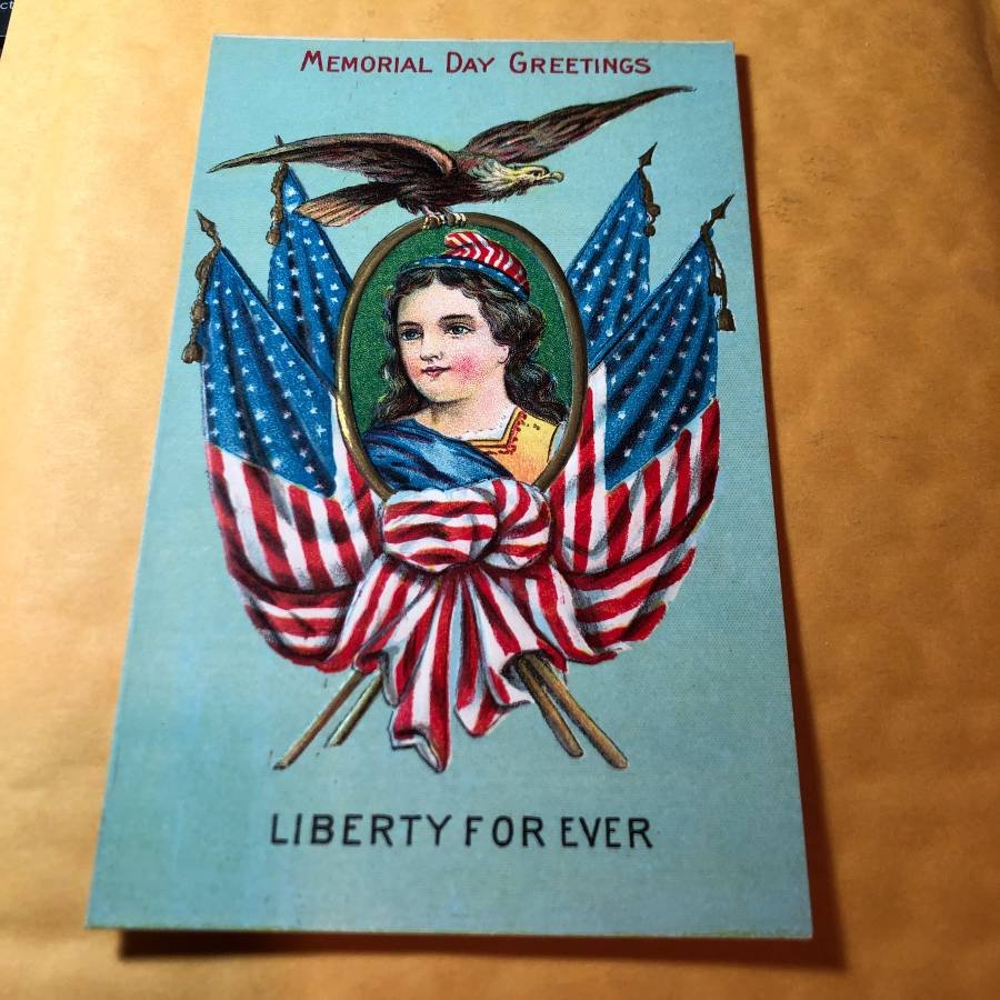 EARLY 1900's PATRIOTIC EMBOSEED POSTCARD #90 AS PIC'D (1 of 2)