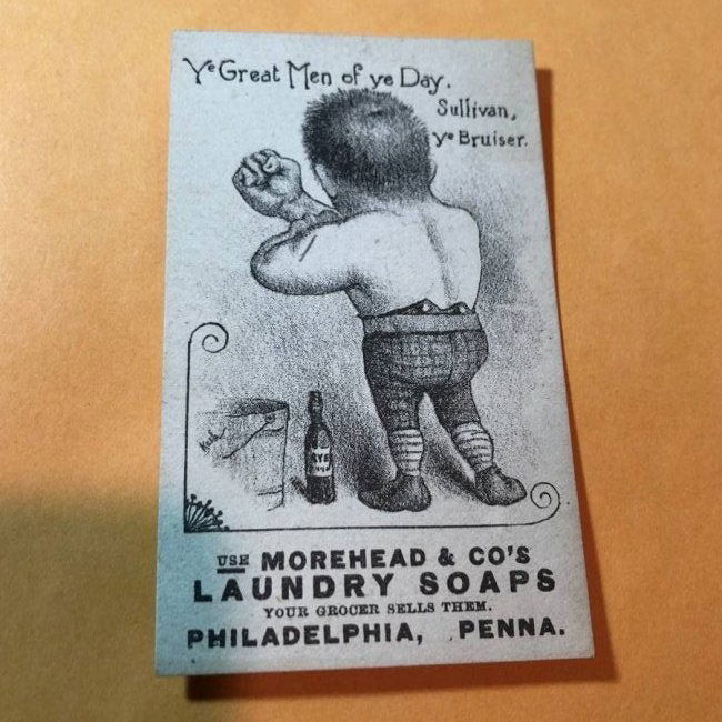 Victorian Trade Card #527 as Pictured. John L. Sullivan (1 of 2)