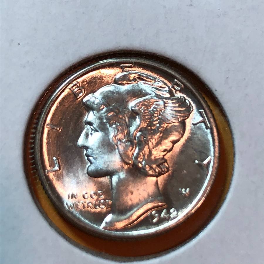 1942-P CHOICE UNCIRCULATED MERCURY HEAD SILVER DIME... (1 of 2)