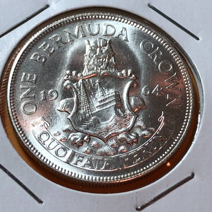 BERMUDA 1964 UNCIRCULATED CONDITION SILVER CROWN... (1 of 2)