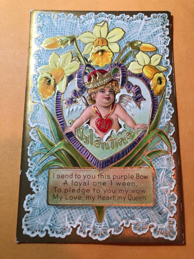 EARLY 1900's VALENTINE'S DAY POSTCARD LOT-573 AS PIC'D (1 of 2)
