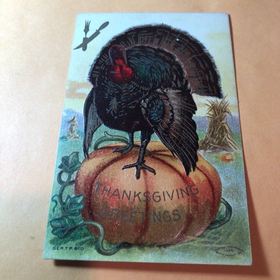 Early 1900's Thanksgiving Greetings Postcard #22... (1 of 2)