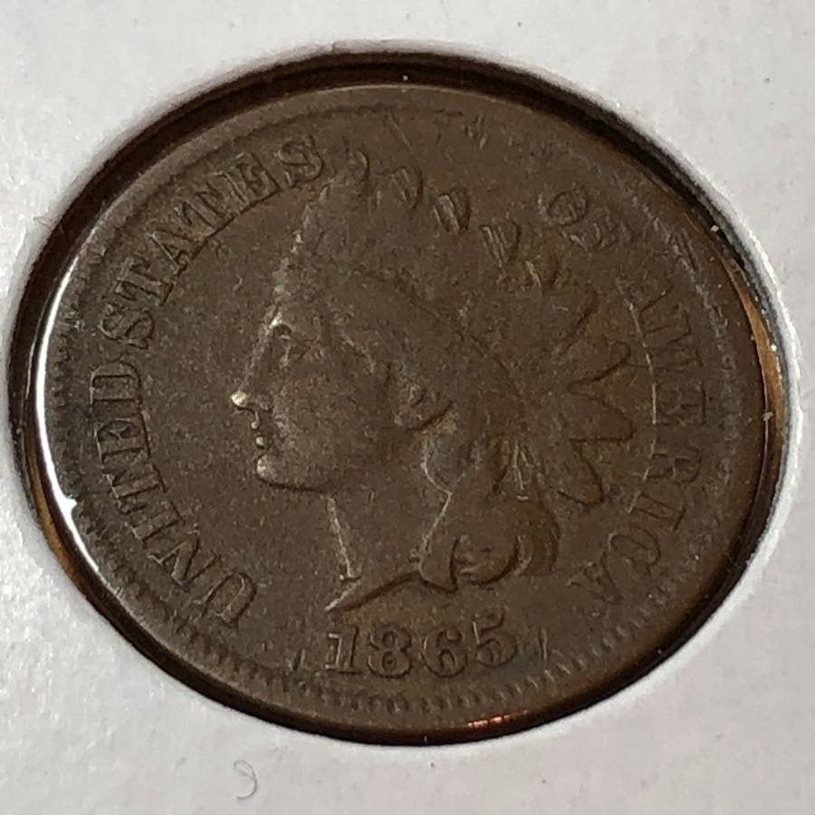 1865 VG CONDITION FANCY-5 VARIETY INDIAN HEAD CENT... (1 of 2)