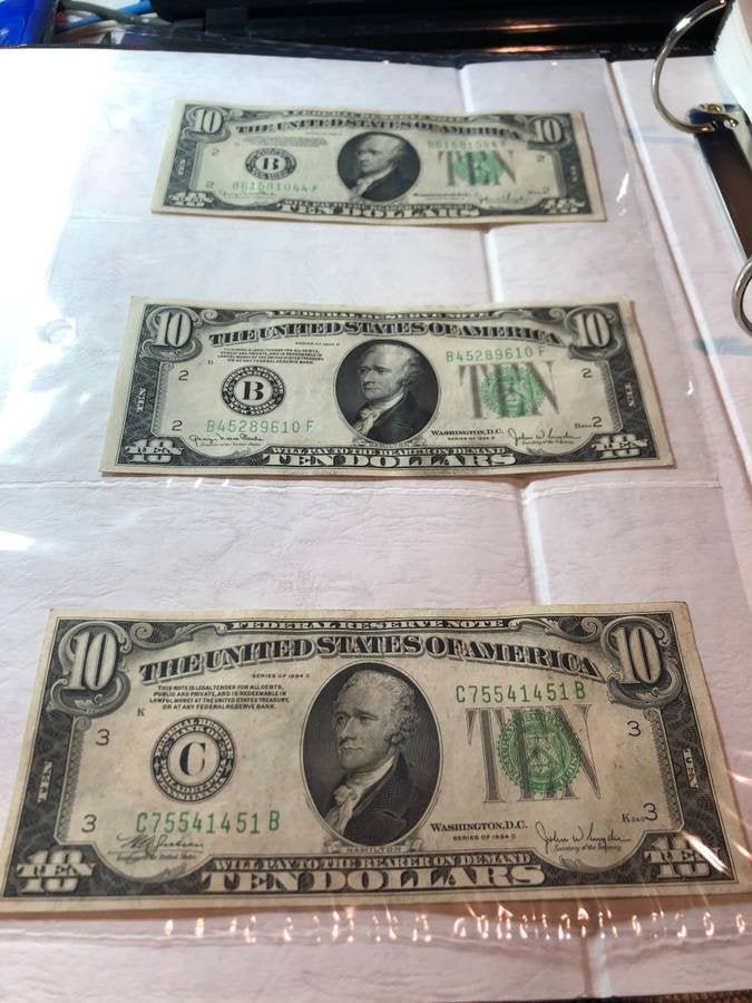 Vintage (3) 1934-D EF/AU CONDITION FEDERAL RESERVE BANK (1 of 5)