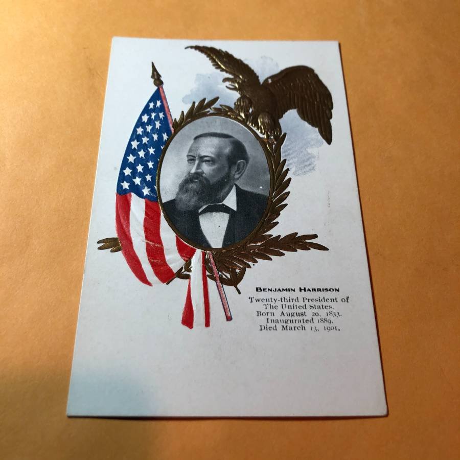 Early 1900's BENJAMIN HARRISON Presidential Postcard... (1 of 2)