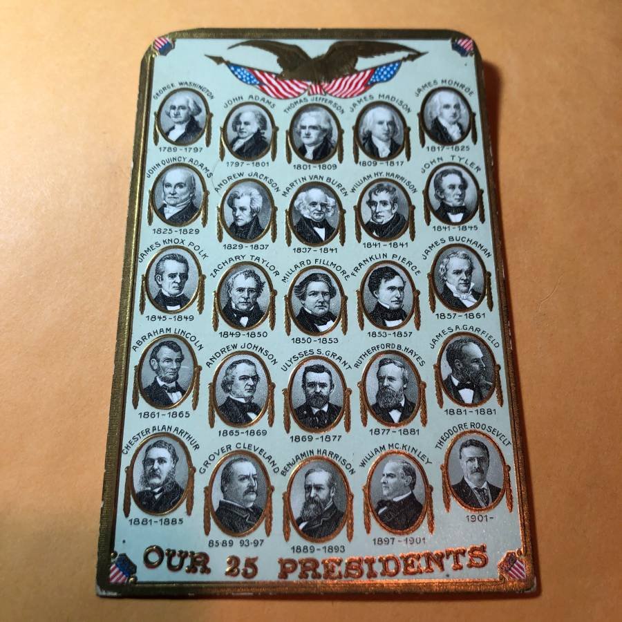 Early 1900's OUR 25 PRESIDENTS Postcard #208 as Pic'd (1 of 2)