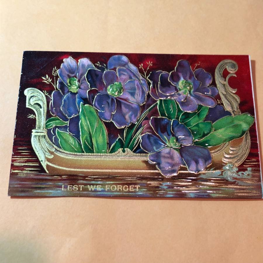 Early 1900's Embossed Lest We Forget Postcard #351...: Early 1900's Embossed Lest We Forget Postcard #351 as Pictured. FREE SHIPPING!