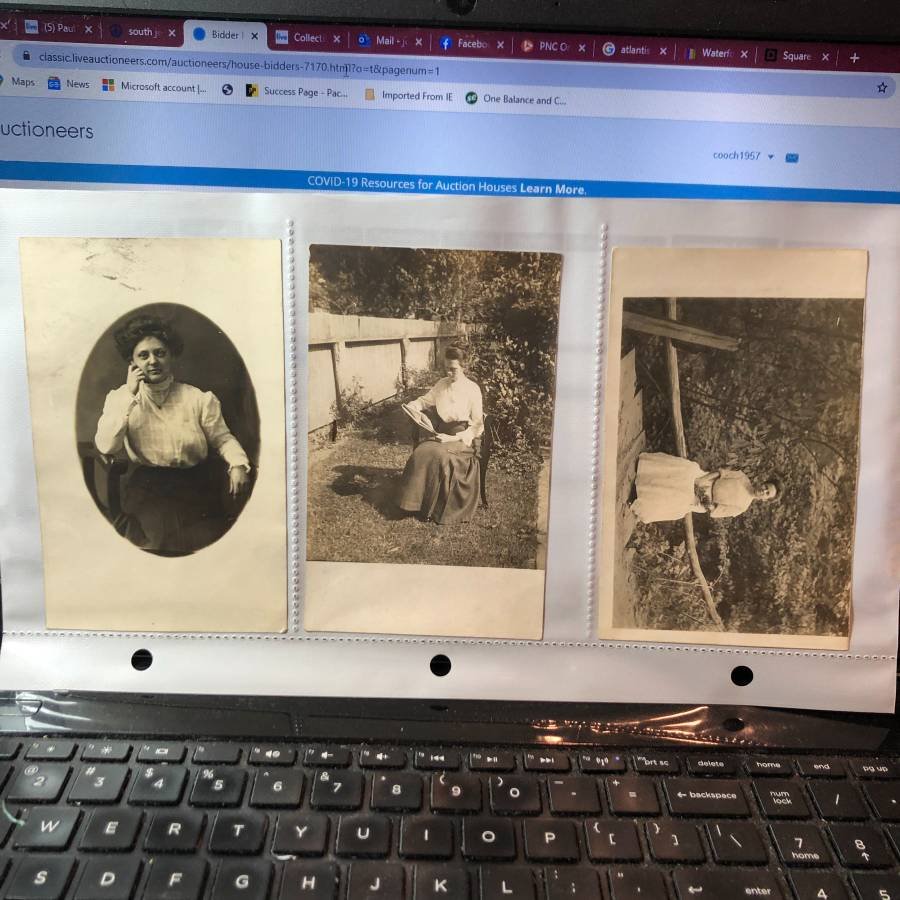 3-Early 1900's Real Photo Women Postcards Lot-379... (1 of 1)