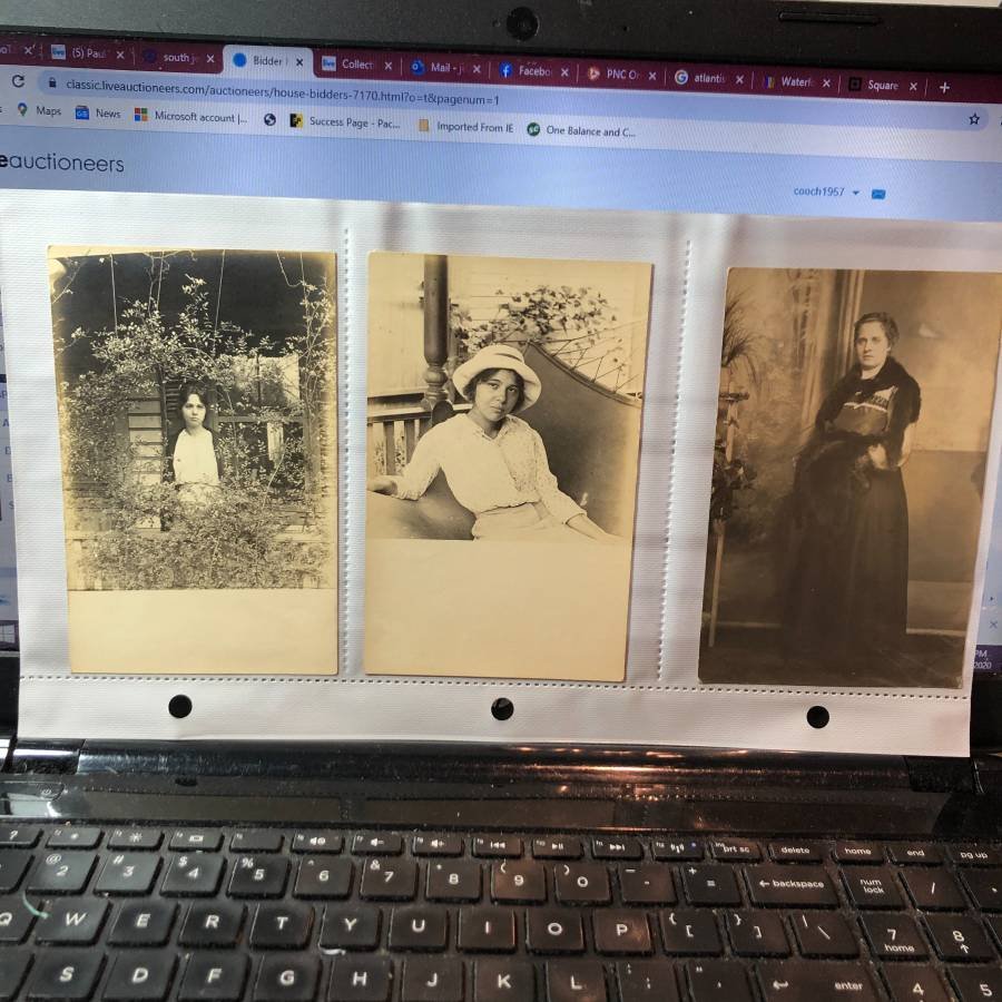 3-Early 1900's Real Photo Women Postcards Lot-382... (1 of 1)