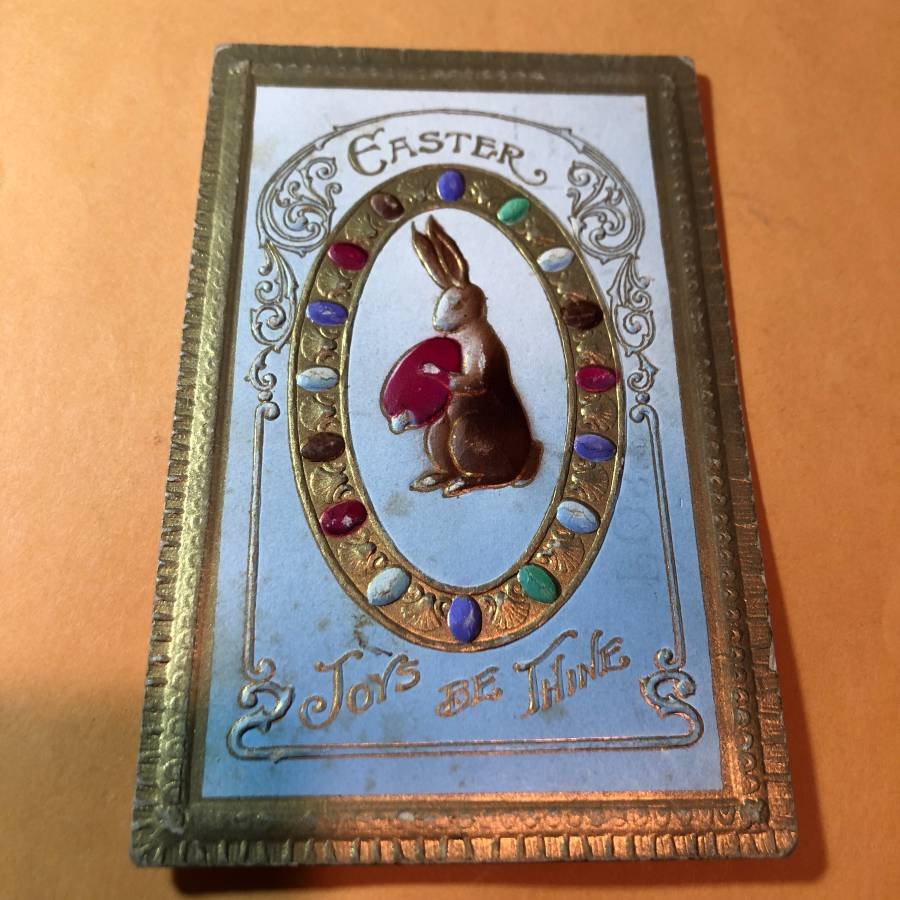 Early 1900's Embossed Easter Greetings Postcard #463... (1 of 2)