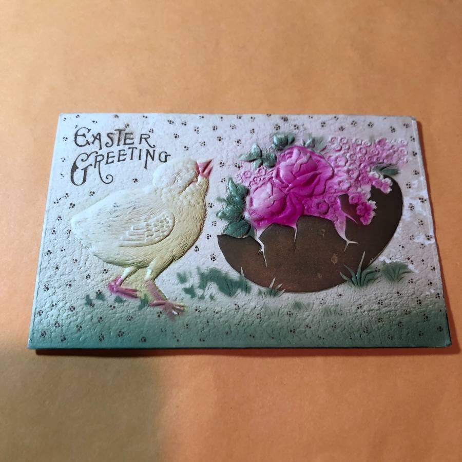 Early 1900's Embossed Easter Greetings Postcard #464... (1 of 2)