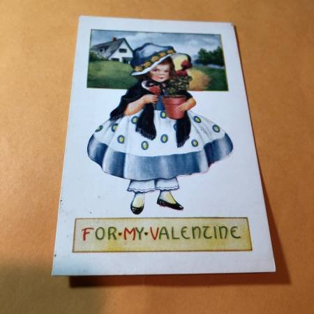 Early 1900's Embossed Valentine's Day Postcard #477... (1 of 2)
