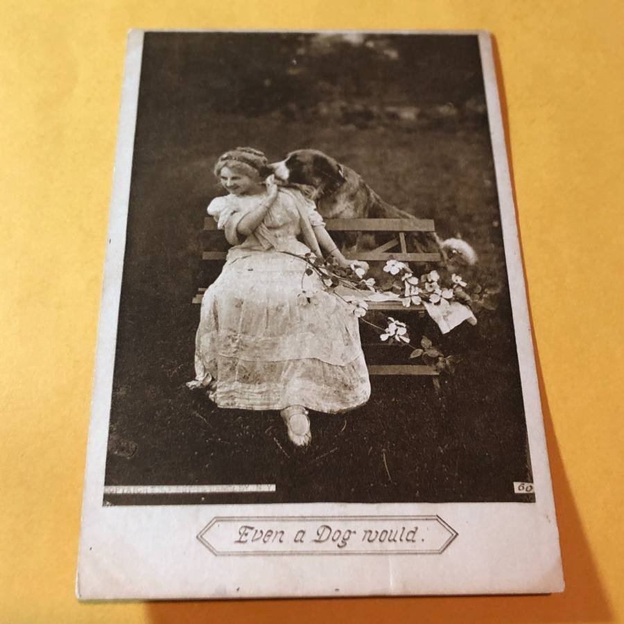 Early 1900's Romantic HUMOR Postcard #112 as Pictured.: Early 1900's Romantic HUMOR Postcard #112 as Pictured. FREE SHIPPING