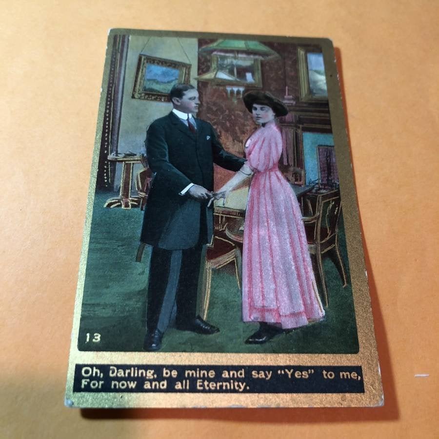Early 1900's Romantic Humor Postcard #206 as Pictured.: Early 1900's Romantic Humor Postcard #206 as Pictured. FREE SHIPPING!