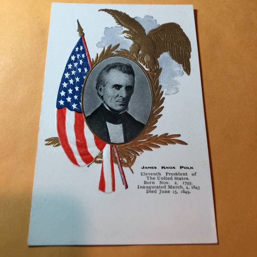 Early 1900's JAMES KNOX POLK Presidential Postcard #267: Early 1900's JAMES KNOX POLK Presidential Postcard #267 as Pictured. FREE SHIPPING!
