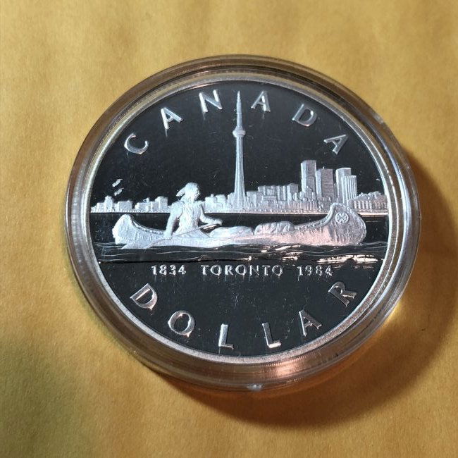 Canada 1984 Proof Commemorative Silver Dollar in Orig.. (1 of 2)