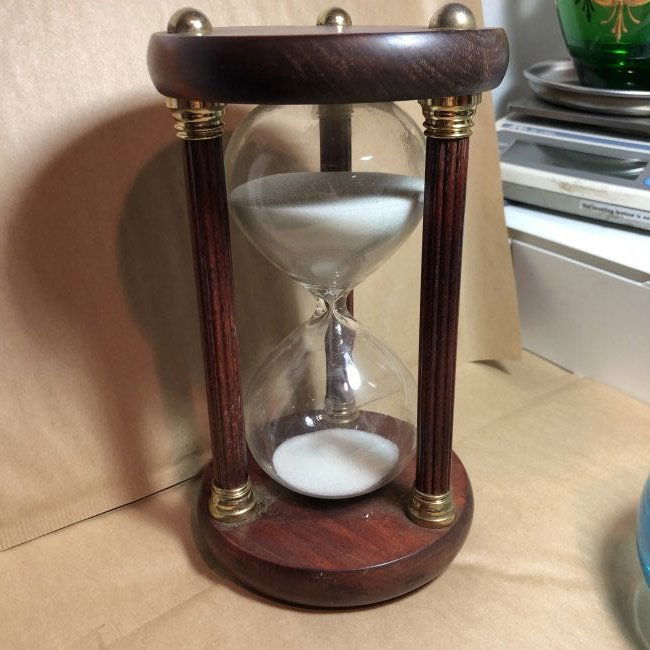 Vintage Wooden Hour Glass or Sand Timer Preowned... (1 of 4)