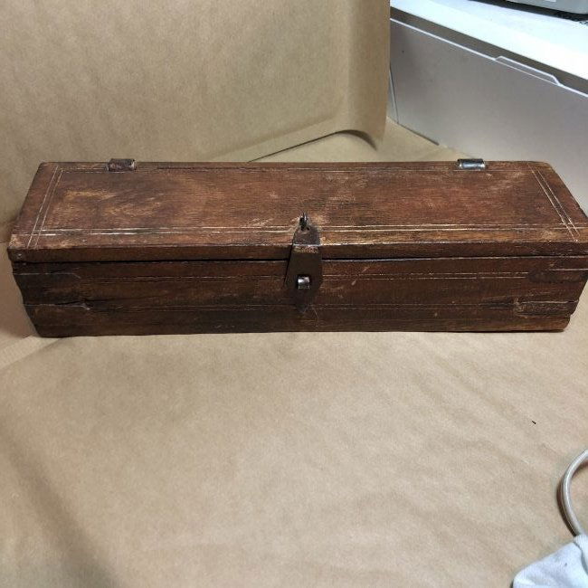 Antique Primitive Wooden Hand Made Trinket Box ... (1 of 9)
