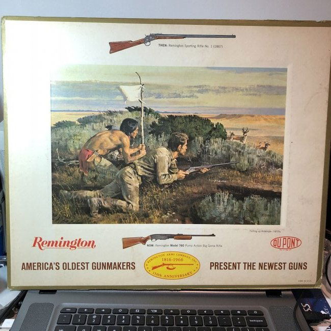 Vtg Remington Model 760 Pump Counter Advertisement. (1 of 5)