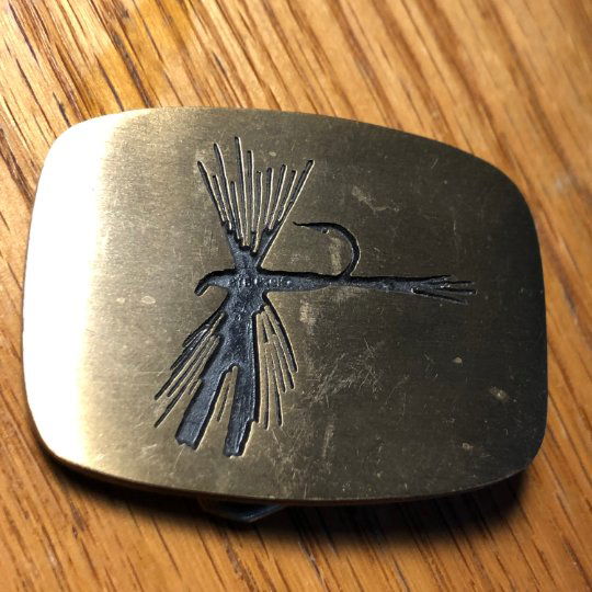 Vtg Fishing Hook Belt Buckle 2.50" Wide Used/Preowned.. (1 of 2)