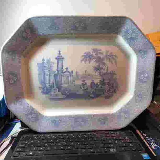 Antique 1840s W ADAMS & Sons STAFFORDSHIRE-Transferware (1 of 5)