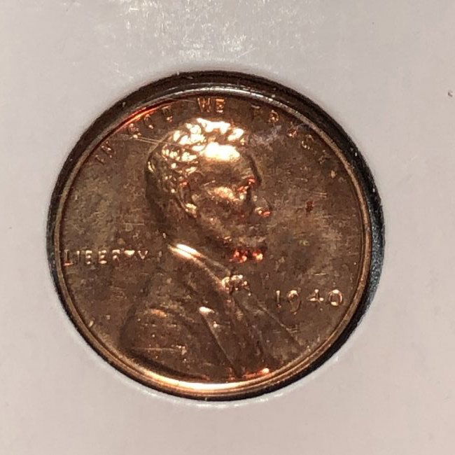 1940-P PROOF Condition RED Lincoln Cent as Pictured.... (1 of 2)