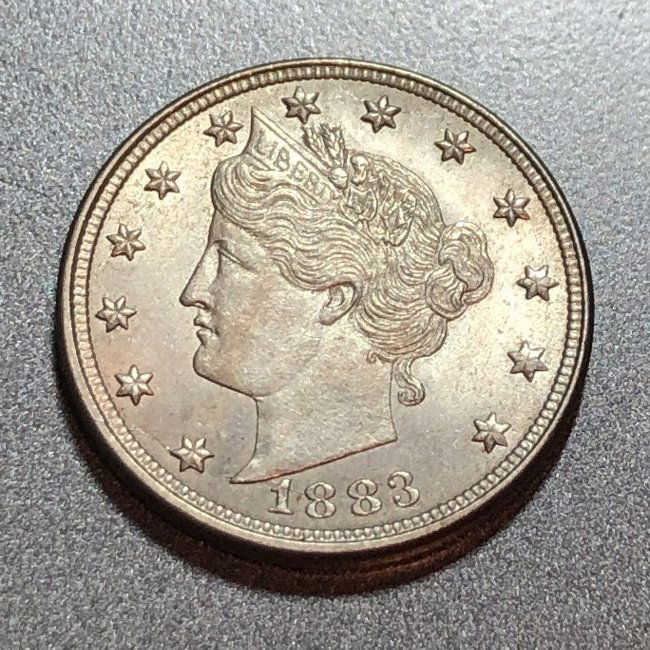 1883 No Cents AU/UNC Liberty V-Nickel Type Coin.. (1 of 2)