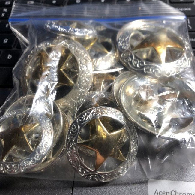 Vintage Bag of Never Used Sheriff/Deputy Hat Badges... (1 of 3)