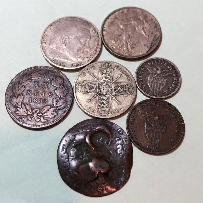 Counterstamped Early Spanish Coin & Misc Etc Coins.... (1 of 4)