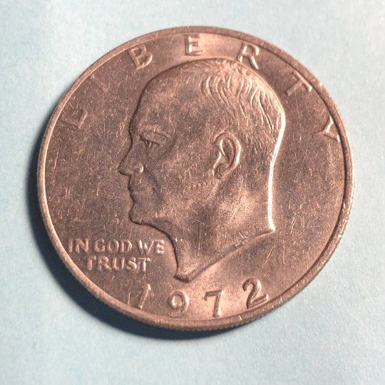 1972 Eisenhower IKE Dollar Type 2 Variety AU Condition (1 of 3)