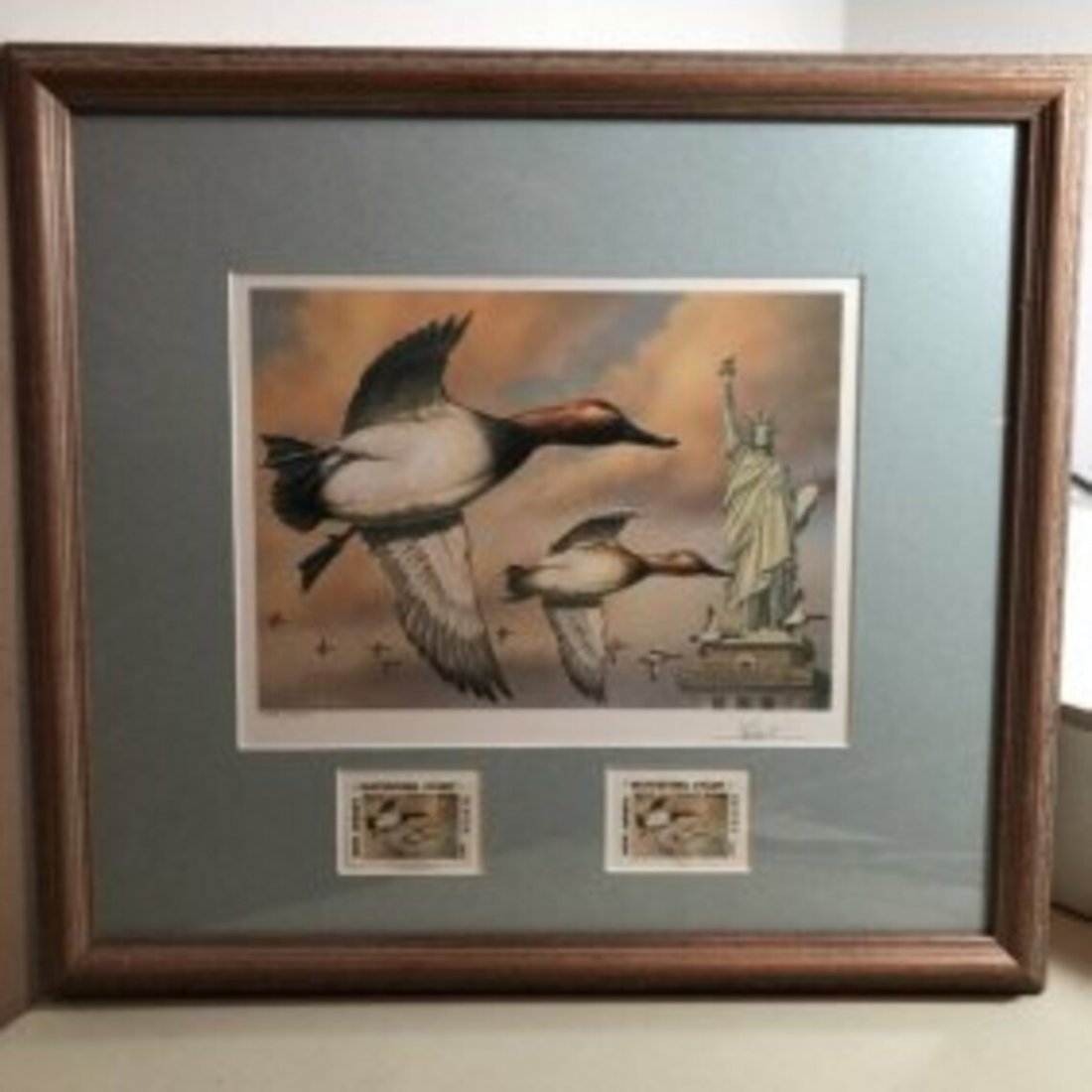 2000 New Jersey Duck Stamp Print W/2 Mint Stamps... (1 of 4)