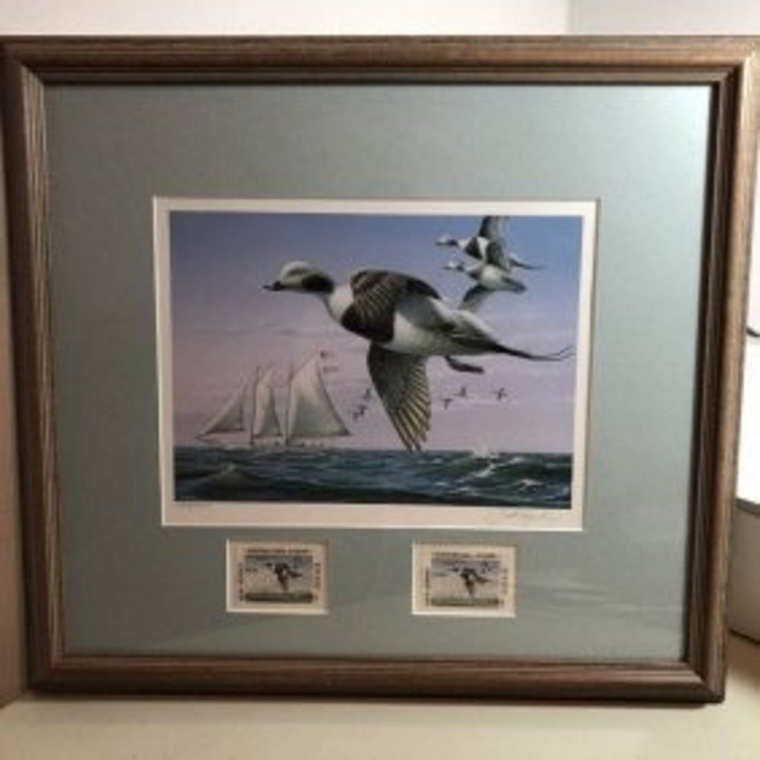 1997 New Jersey Duck Stamp Print W/2 Mint Stamps... (1 of 4)