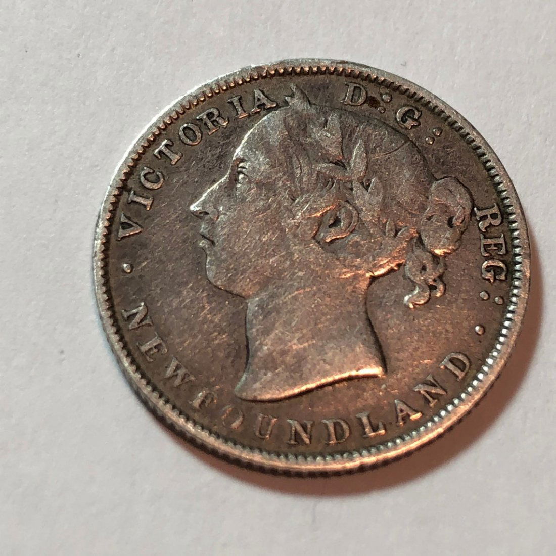 Newfoundland 1890 Fine/VF Condition 20-Cent Silver Coin (1 of 2)