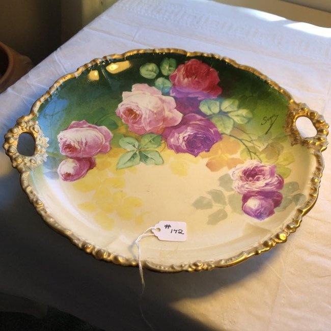 Vintage Limoges France Hand Painted Plate 10.5" Signed. (1 of 4)