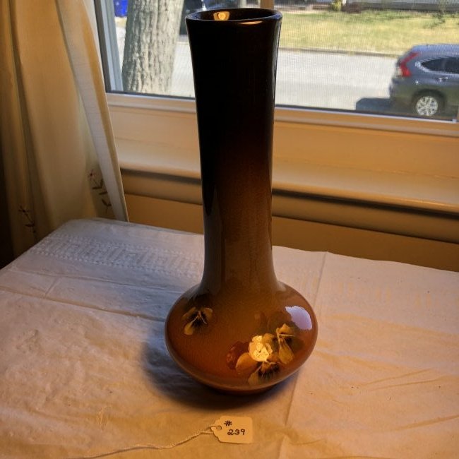 Vtg WELLER Bud Vase 10" Tall in VG Condition as Pic (1 of 4)